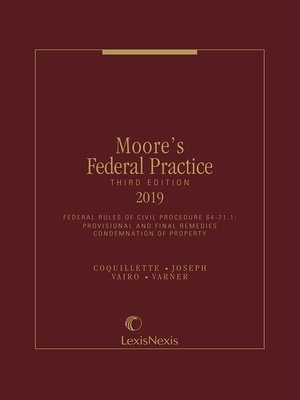 cover image of Moore's Federal Practice